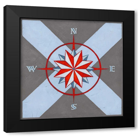 Nautical Graphic I Black Modern Wood Framed Art Print by Vess, June Erica