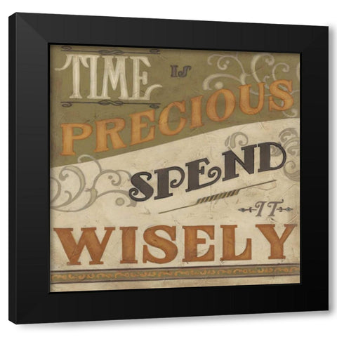 Retro Inspirations IV Black Modern Wood Framed Art Print with Double Matting by Vess, June Erica