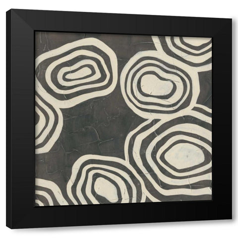 Mineral Motif II Black Modern Wood Framed Art Print with Double Matting by Vess, June Erica