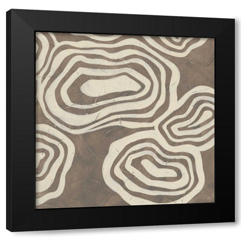 Mineral Motif IV Black Modern Wood Framed Art Print with Double Matting by Vess, June Erica