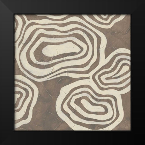 Mineral Motif IV Black Modern Wood Framed Art Print by Vess, June Erica