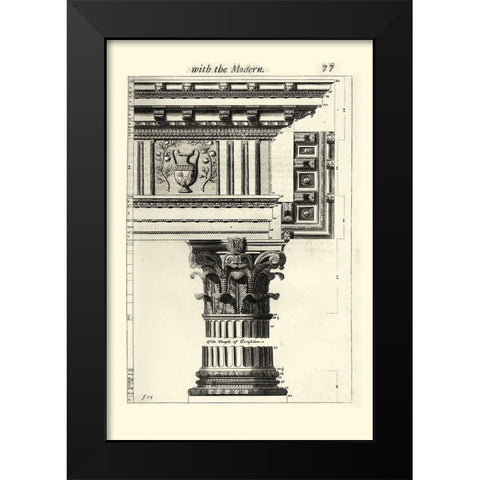 Custom Ancient Architecture VII Black Modern Wood Framed Art Print by Evelyn, John