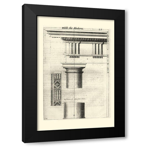 Custom Ancient Architecture VIII Black Modern Wood Framed Art Print by Evelyn, John