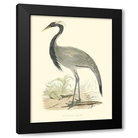 Small Morris Crane II Black Modern Wood Framed Art Print by Morris