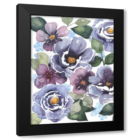 Dancing Peonies I Black Modern Wood Framed Art Print by Popp, Grace