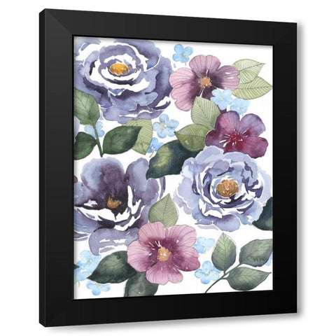 Dancing Peonies II Black Modern Wood Framed Art Print by Popp, Grace