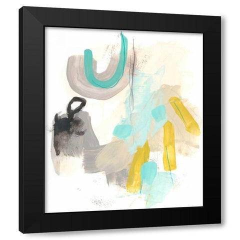 Intonation I Black Modern Wood Framed Art Print with Double Matting by Vess, June Erica