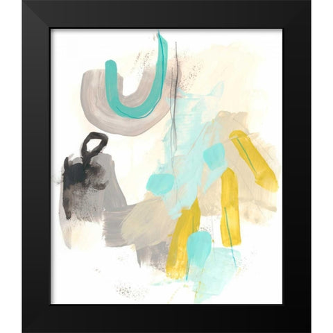 Intonation I Black Modern Wood Framed Art Print by Vess, June Erica
