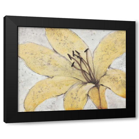 Transparency Flower II Black Modern Wood Framed Art Print by OToole, Tim