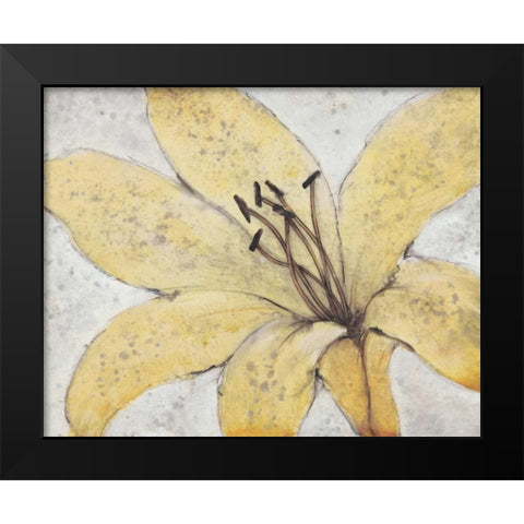 Transparency Flower II Black Modern Wood Framed Art Print by OToole, Tim