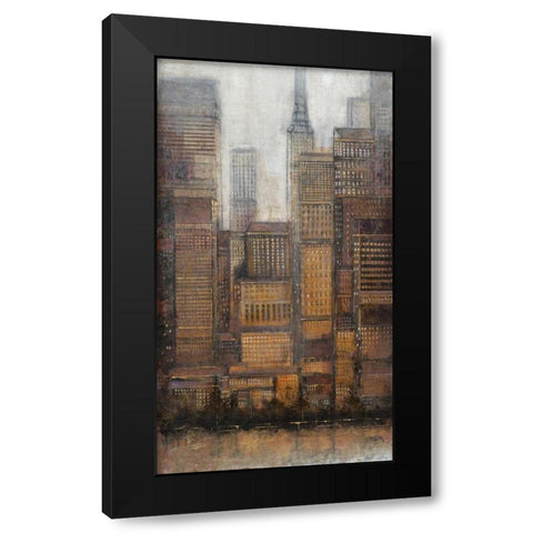 Uptown City I Black Modern Wood Framed Art Print with Double Matting by OToole, Tim