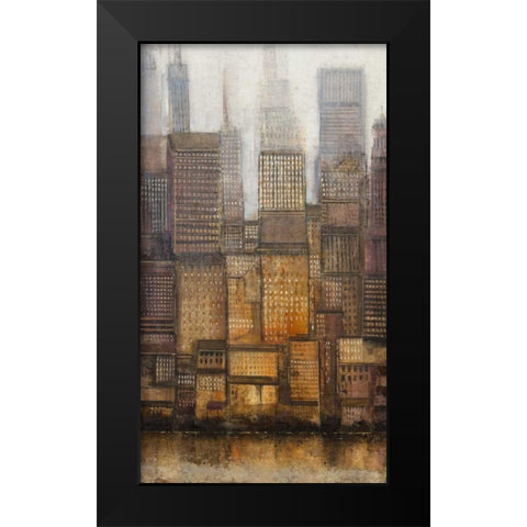 Uptown City II Black Modern Wood Framed Art Print by OToole, Tim