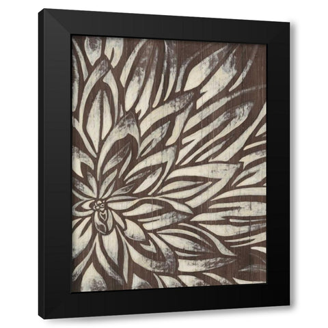Barnwood Blossom II Black Modern Wood Framed Art Print by Vess, June Erica