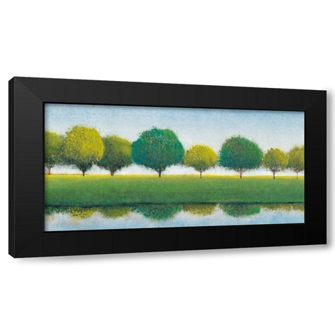 Trees in a Line I Black Modern Wood Framed Art Print with Double Matting by OToole, Tim