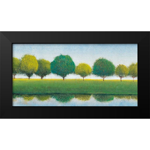 Trees in a Line I Black Modern Wood Framed Art Print by OToole, Tim