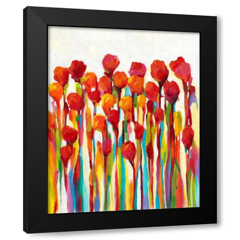 Bursting with Color I Black Modern Wood Framed Art Print with Double Matting by OToole, Tim