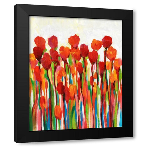 Bursting with Color II Black Modern Wood Framed Art Print with Double Matting by OToole, Tim