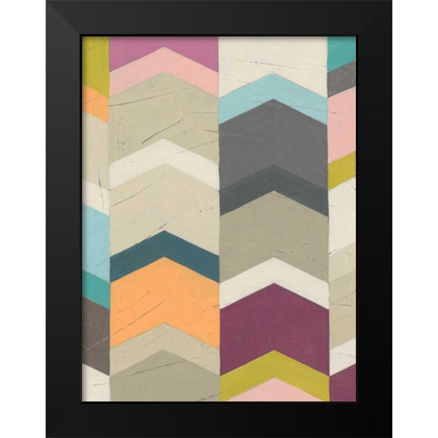 Confetti Prism I Black Modern Wood Framed Art Print by Vess, June Erica