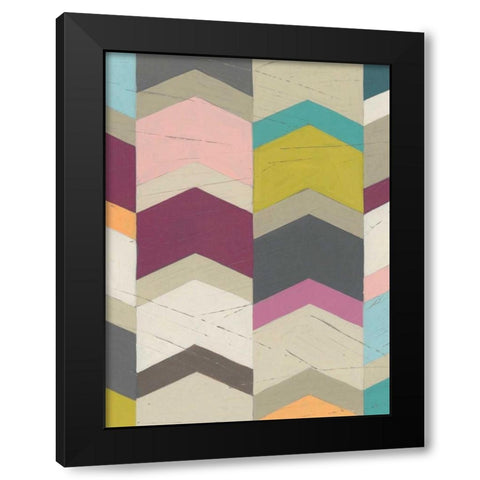 Confetti Prism II Black Modern Wood Framed Art Print by Vess, June Erica