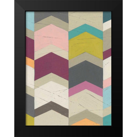 Confetti Prism II Black Modern Wood Framed Art Print by Vess, June Erica