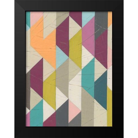 Confetti Prism IV Black Modern Wood Framed Art Print by Vess, June Erica