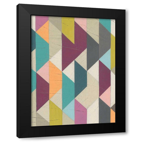 Confetti Prism V Black Modern Wood Framed Art Print with Double Matting by Vess, June Erica