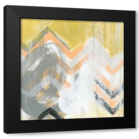 Side Swipe II Black Modern Wood Framed Art Print by Vess, June Erica