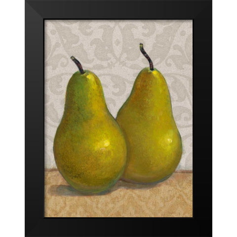 Pear Duo II Black Modern Wood Framed Art Print by OToole, Tim