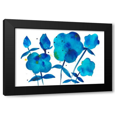 True Blue II Black Modern Wood Framed Art Print by Ludwig, Alicia