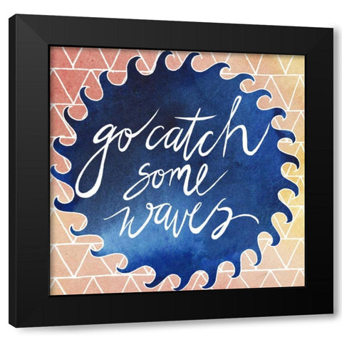 Surfs Up I Black Modern Wood Framed Art Print with Double Matting by Popp, Grace