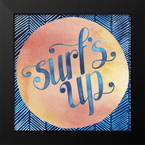 Surfs Up II Black Modern Wood Framed Art Print by Popp, Grace