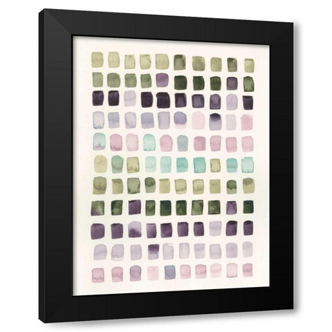Serene Color Swatches I Black Modern Wood Framed Art Print with Double Matting by Popp, Grace