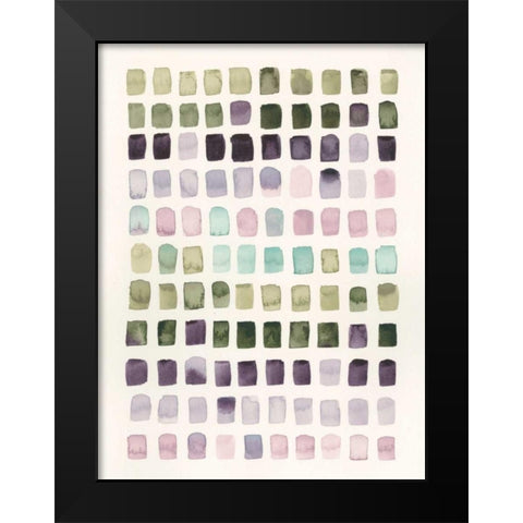 Serene Color Swatches I Black Modern Wood Framed Art Print by Popp, Grace