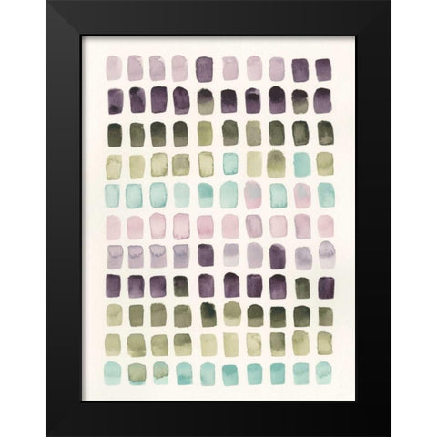 Serene Color Swatches II Black Modern Wood Framed Art Print by Popp, Grace