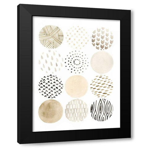 Neutral Pattern Play I Black Modern Wood Framed Art Print by Vess, June Erica