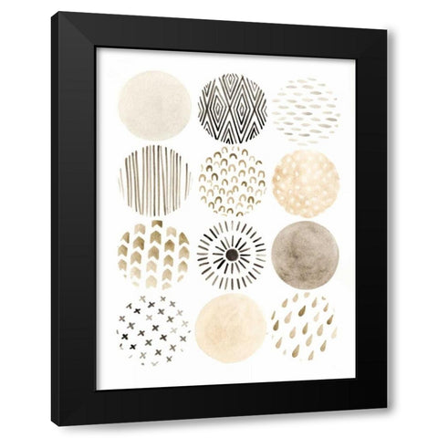 Neutral Pattern Play II Black Modern Wood Framed Art Print with Double Matting by Vess, June Erica