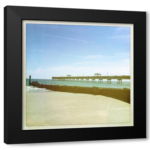 Bay View IV Black Modern Wood Framed Art Print with Double Matting by Ludwig, Alicia