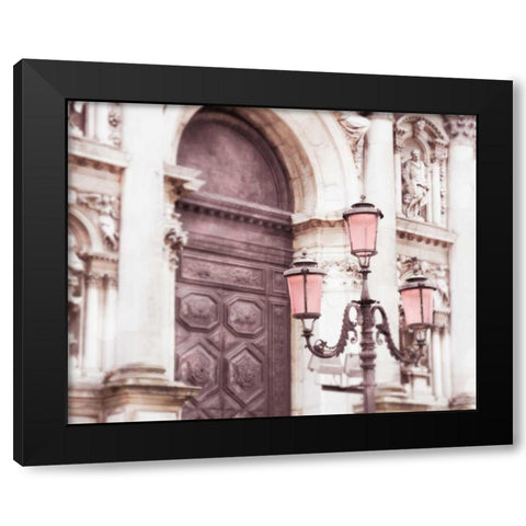 Venice Pink Lanterns II Black Modern Wood Framed Art Print by Quintero, Sonja