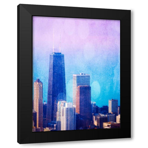 Chi Town I Black Modern Wood Framed Art Print with Double Matting by Quintero, Sonja