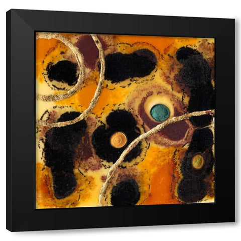 Meteor Shower I Black Modern Wood Framed Art Print with Double Matting by Ludwig, Alicia