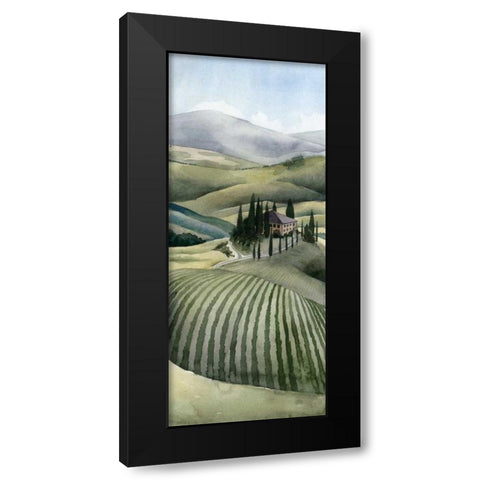 Watercolor Tuscany II Black Modern Wood Framed Art Print with Double Matting by Popp, Grace