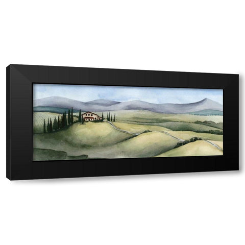 Watercolor Tuscany III Black Modern Wood Framed Art Print with Double Matting by Popp, Grace