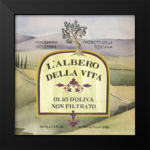 Olive Oil Labels IV Black Modern Wood Framed Art Print by Popp, Grace