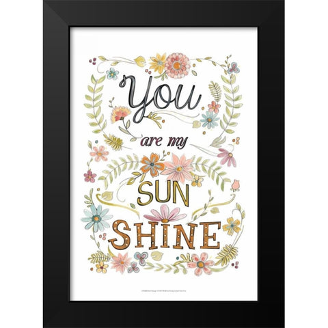 Sweet Sayings I Black Modern Wood Framed Art Print by Vess, June Erica