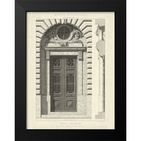 Custom Motifs Historiques I Black Modern Wood Framed Art Print by Unknown