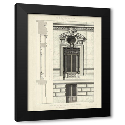Custom Motifs Historiques II Black Modern Wood Framed Art Print with Double Matting by Unknown