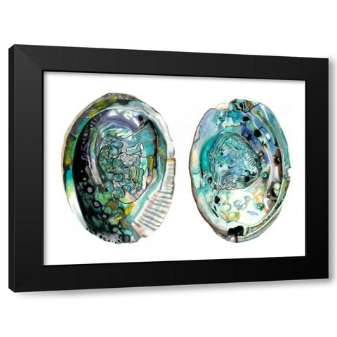 Abalone Shells I Black Modern Wood Framed Art Print by McCavitt, Naomi