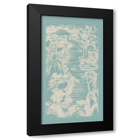 Chinese Birds-eye View in Spa I Black Modern Wood Framed Art Print with Double Matting by Vision Studio