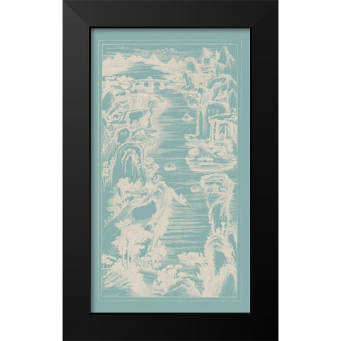 Chinese Birds-eye View in Spa I Black Modern Wood Framed Art Print by Vision Studio