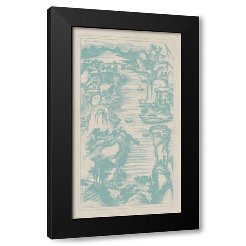 Chinese Birds-eye View in Spa II Black Modern Wood Framed Art Print by Vision Studio